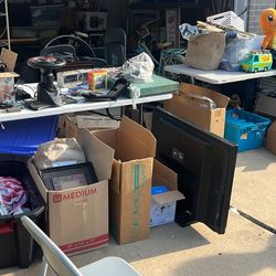 Garage Sale Today Only – Games, Cards, Toys, Clothes, Tools