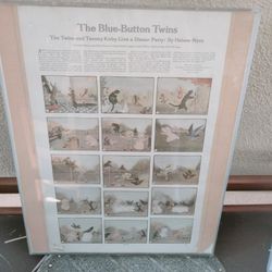 The Blue Button Twins..cat art