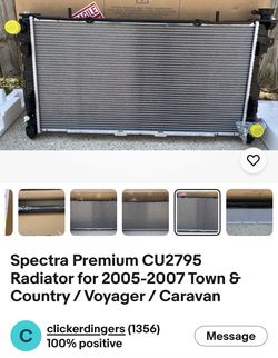 Radiator for dodge caravan