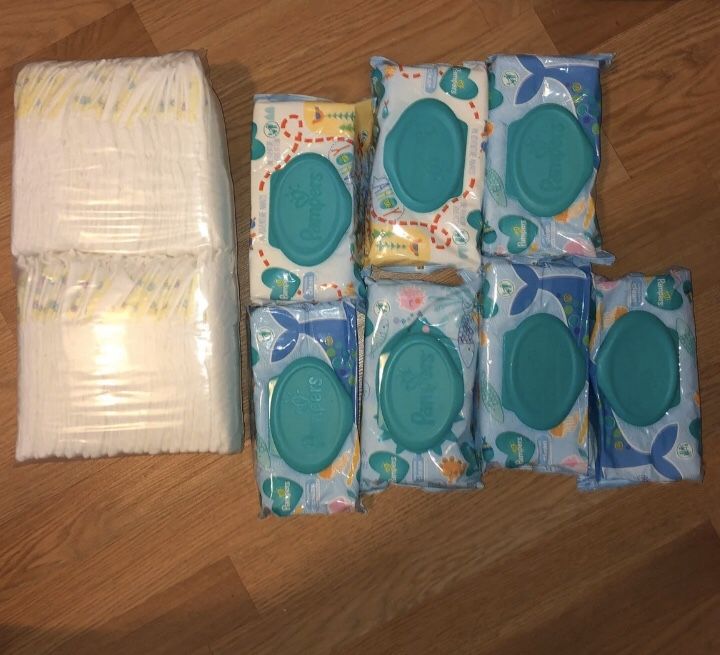 Pampers Diapers and Wipes Combo