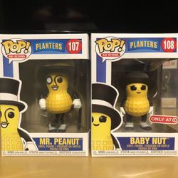 Mr. Peanut and Baby Nut Funko Pops (Set)