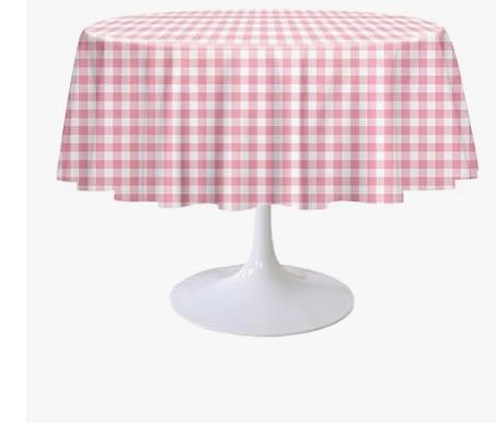 Pink Checkers Table Covers 