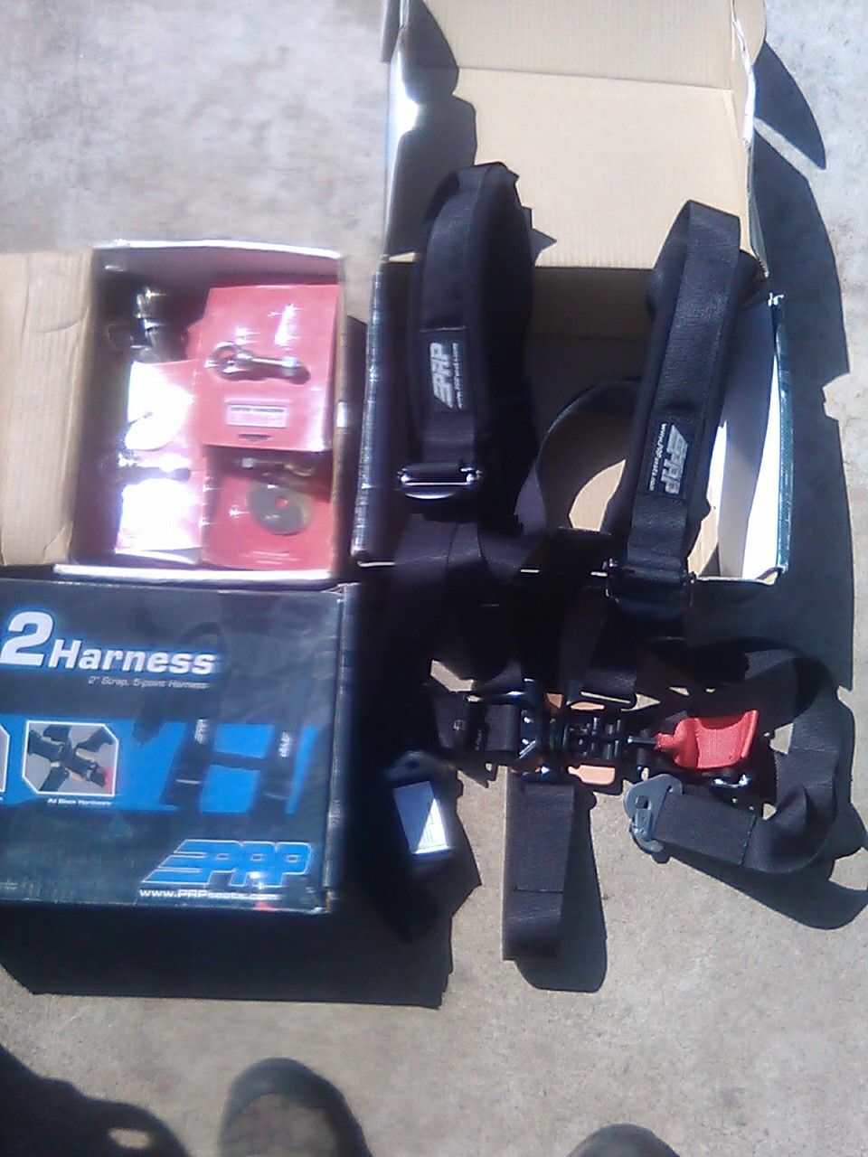 Full harness seat belts and hardware