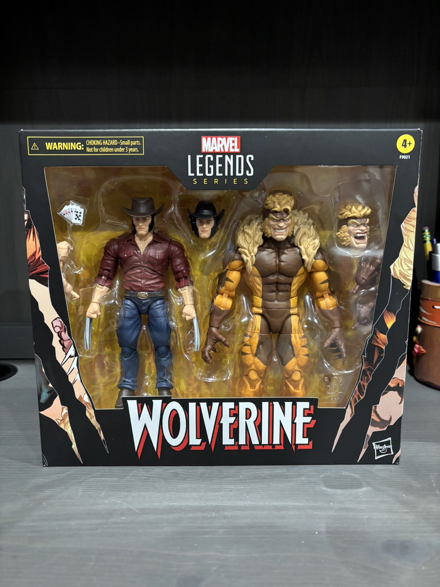 Wolverine 50th Anniversary Marvel Legends Logan and Sabretooth Action Figure Two-Pack