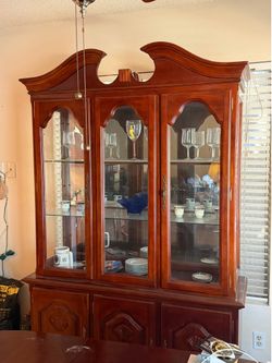Cherry Wood China Cabinet