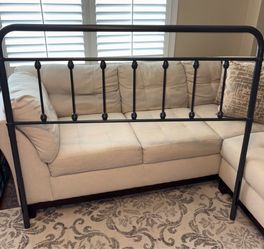 Grey metal headboard, queen