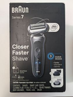 Braun Electric Shaver for Men, Series 7 7177cc, Wet & Dry Shave, Turbo & Gentle Shaving Modes