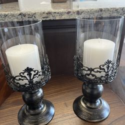 Black and Gold Candle Holders