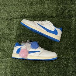 Jordan 1 Retro Low Travis Scott 'Sail Military Blue'