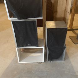 5 Small Wood Cubbies 