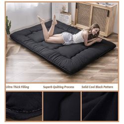 MAXYOYO Japanese Floor Mattress – Queen Size (Black) – BRAND NEW  🔥 THICK 4-INCH