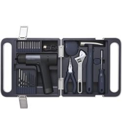 HOTO Brushless wireless drill toolkit, variable speed, hidden buckle, unique LED display, smart digital display 