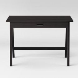 Paulo Wood Writing Desk with Drawer Black - 