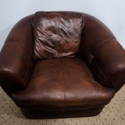 Brown Chair 360 Metal swivel base
