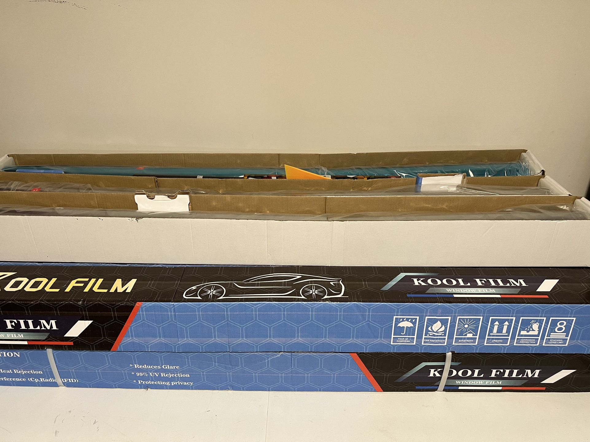 10 Rolls- Window Tint Film Home/ Office(30m Silver - Blue - White Frost)