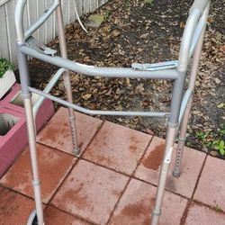 Mobility Aid Foldable Walker And Bedside Comode Bathroom Helper  