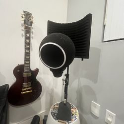 Portable mic stand with shield and Kaotica ball WITH MIC