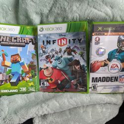 Xbox 360 Games Disney Infinity, Madden 06 And Minecraft 