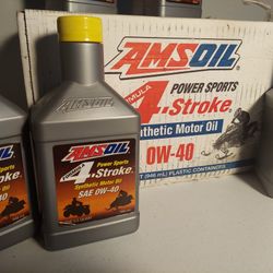 AMSOIL Formula 4-Stroke Powersports 0W-40 Synthetic Motor Oil , 21 Qts AVAIL. must buy all 21 bottles @  $5 Each , 