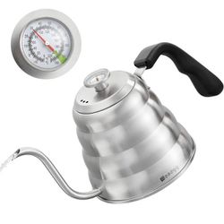 Pour Over Coffee Kettle with Thermometer for Exact Temperature 40 fl oz - Premium Stainless Steel Gooseneck Tea Kettle for Drip Coffee, French Press a