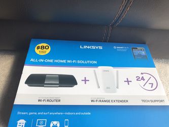 Linksys EA6700 AC1750 Dual-Band Smart WiFi Router with AC1200 BOOST EX WiFi Range Extender