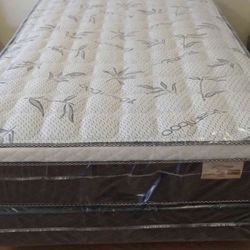 TWIN PILLOW TOP MATTRESS WITH BOX SPRING ‼️