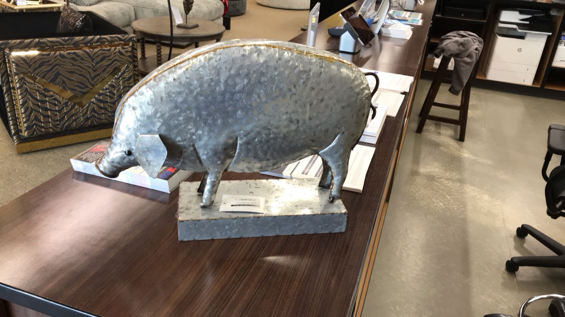 Galvanized Metal Pig