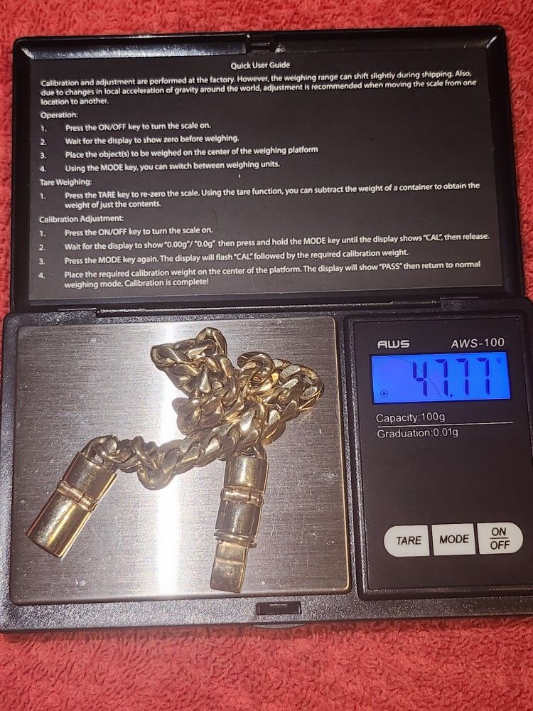 GOLD CUBAN BRACELET  14K 