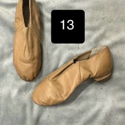 Girls Tan Bloch Jazz Dance Shoes 13