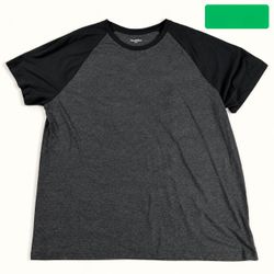 Goodfellow & Co Black Gray Raglan T-Shirt XL