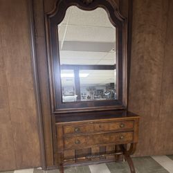 Console With Large Mirror