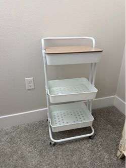 White storage cart