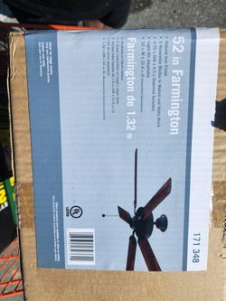 52" Farmington Ceiling Fan - New