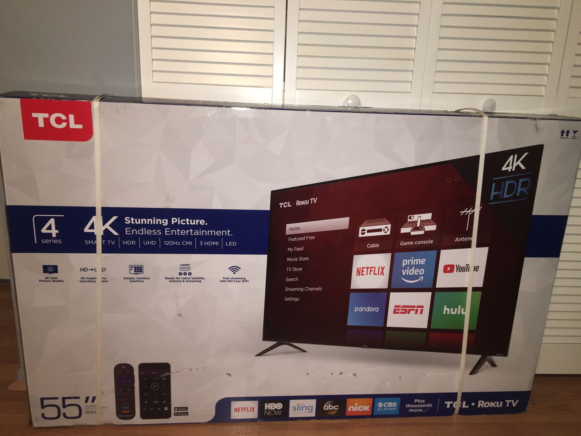 55” Class 4K UHD TCL Roku Smart TV (NEW)