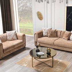 Brenda  Boucle Sofa 93" & Loveseat 71"⭐️ Both Color In Stock⌛️