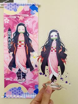 Demon Slayer Bundle: Netzuko Acrylic Stand + 1 Netzuko Wall Scroll