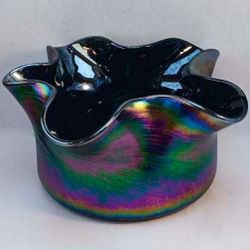 Uniquely Hand Crafted Rose tree Iridescent Vase 