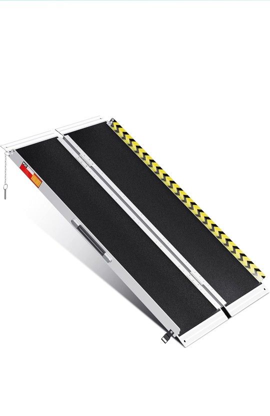 VNN Rampa portátil para silla de ruedas de 4 pies rampa plegable de aluminio antideslizante para discapacitados umbral de puerta para silla de rueda