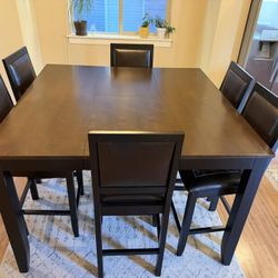 Tall Table With 6 Chairs