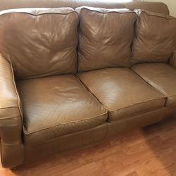 Real Leather Sofa And Loveseat