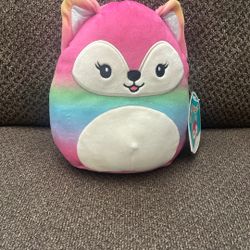 Squishmallows 8" Xenia Fox Soft Rainbow Ombre Plush KellyToys NWT