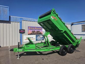 2027 Horizon HZ6 77x12x2 dump trailer medium - Lime Green