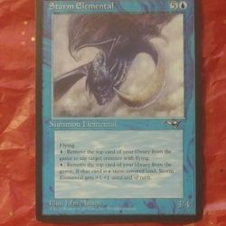 1996 MTG Storm Elemental Summon Flying John Matson Magic The Gathering Card Game Wizards Of The Coast Collectible