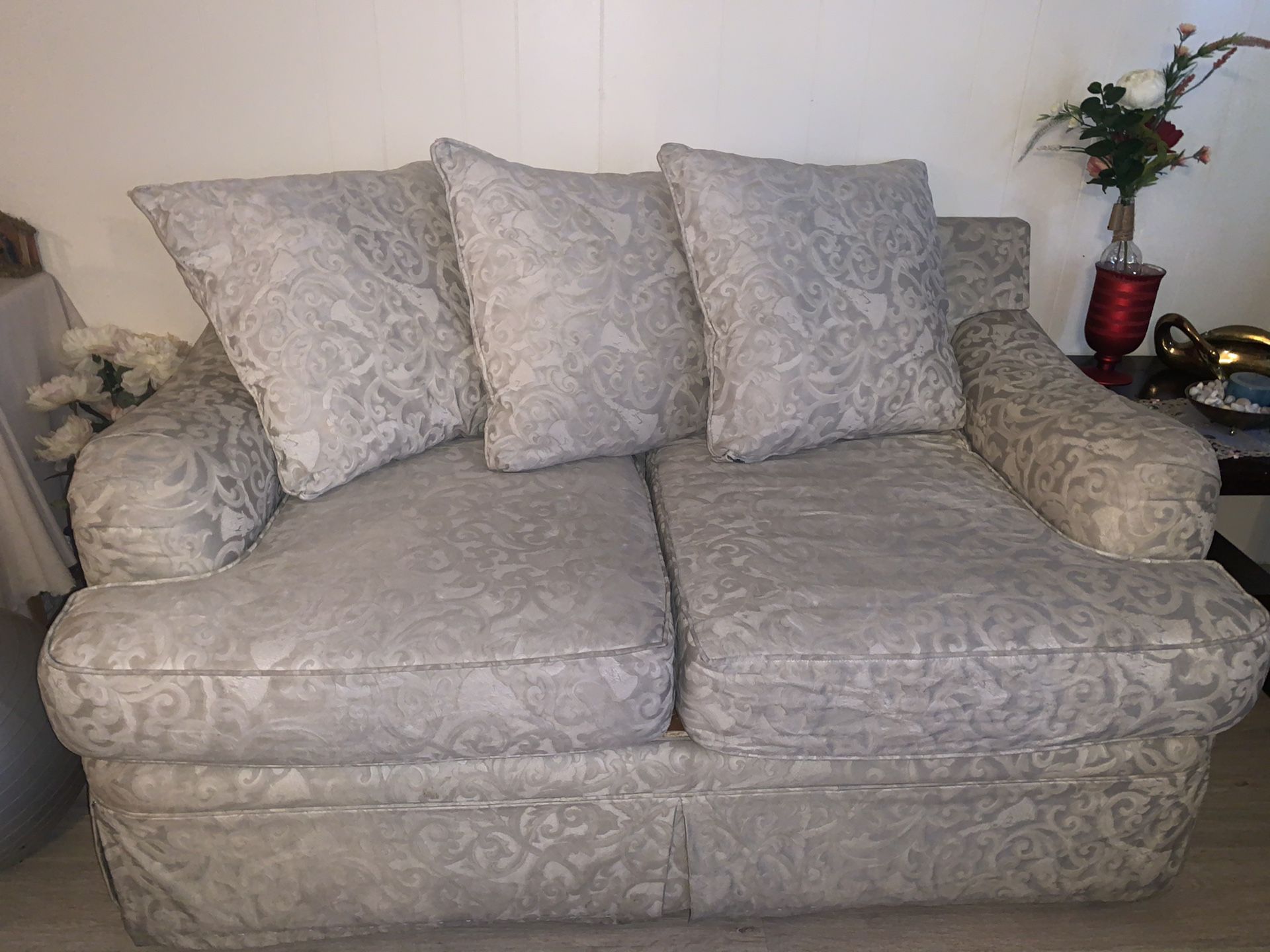 small and large couch