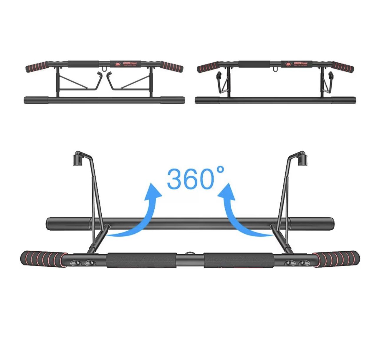 Pull Up Bar for Doorway, Heavy Duty Chin Up Bar with Ergonomic Grip for Multiple Home Gym