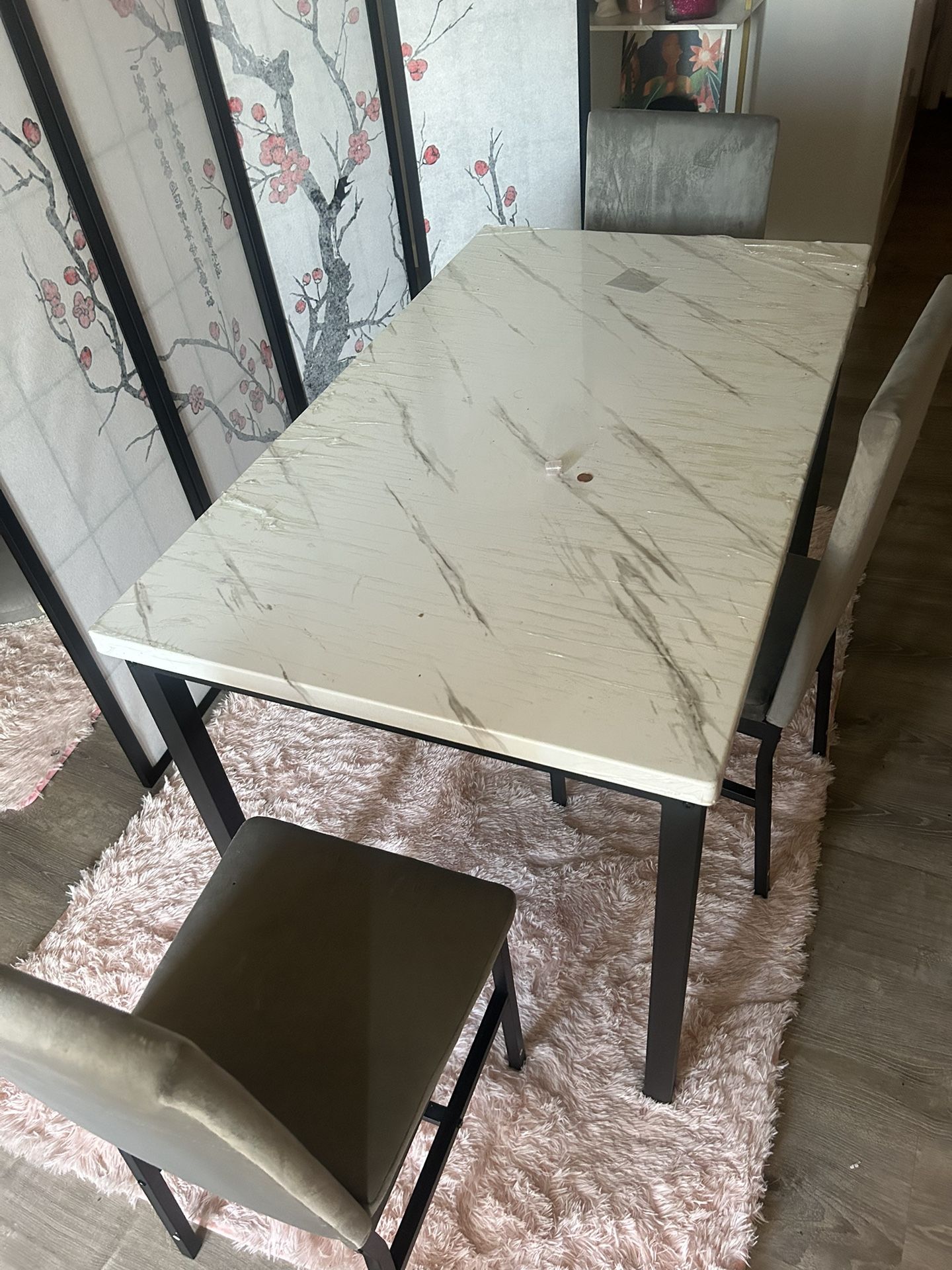 Marble dining Table With Chairs