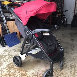 Red Baby Stroller 