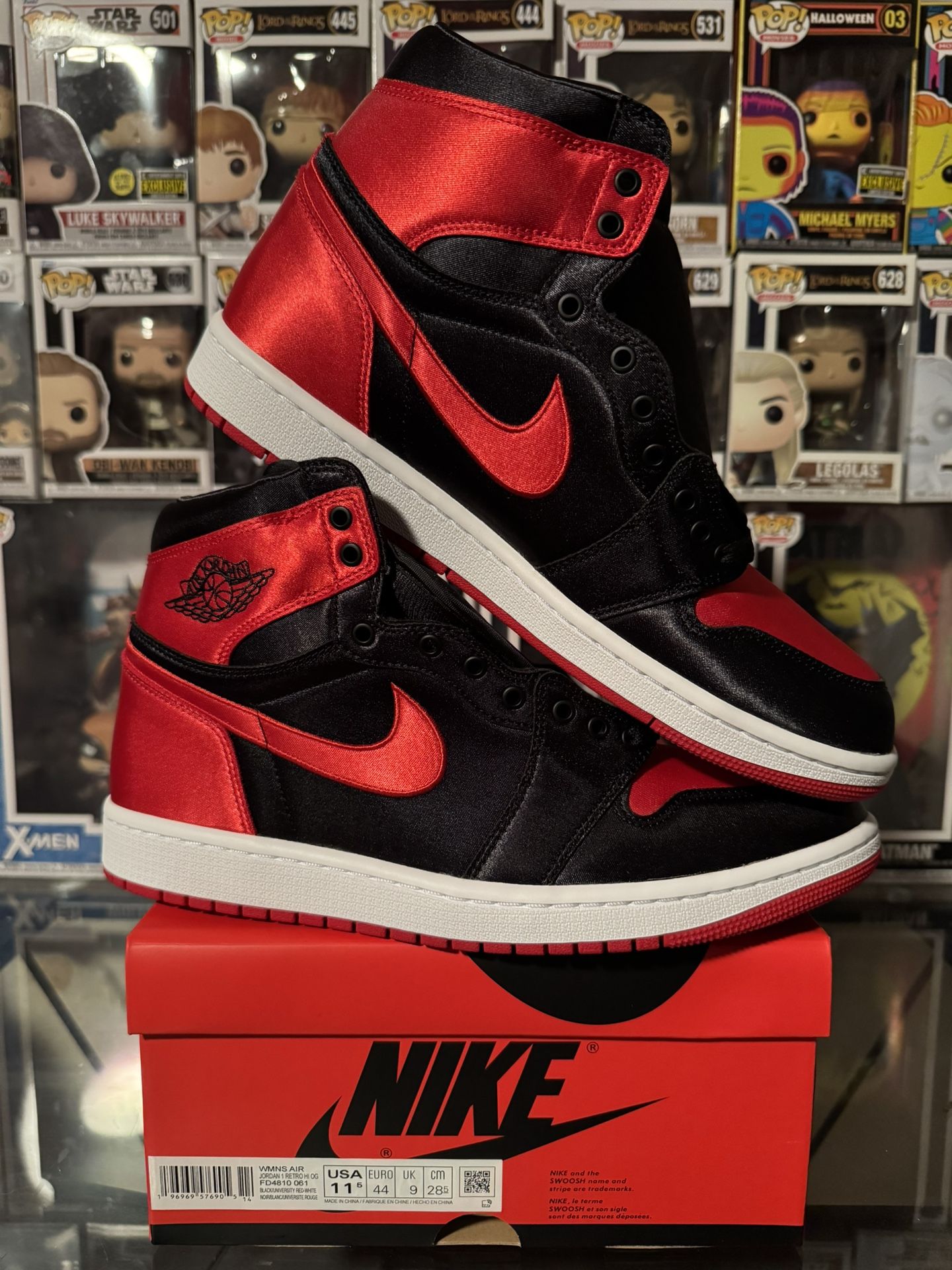 Air Jordan 1 High OG “Satin Bred” M10.5 W12
