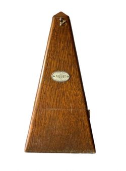 Vintage Paquet Maelzel Wood Metronome – Made in France Mechanical Wind-Up