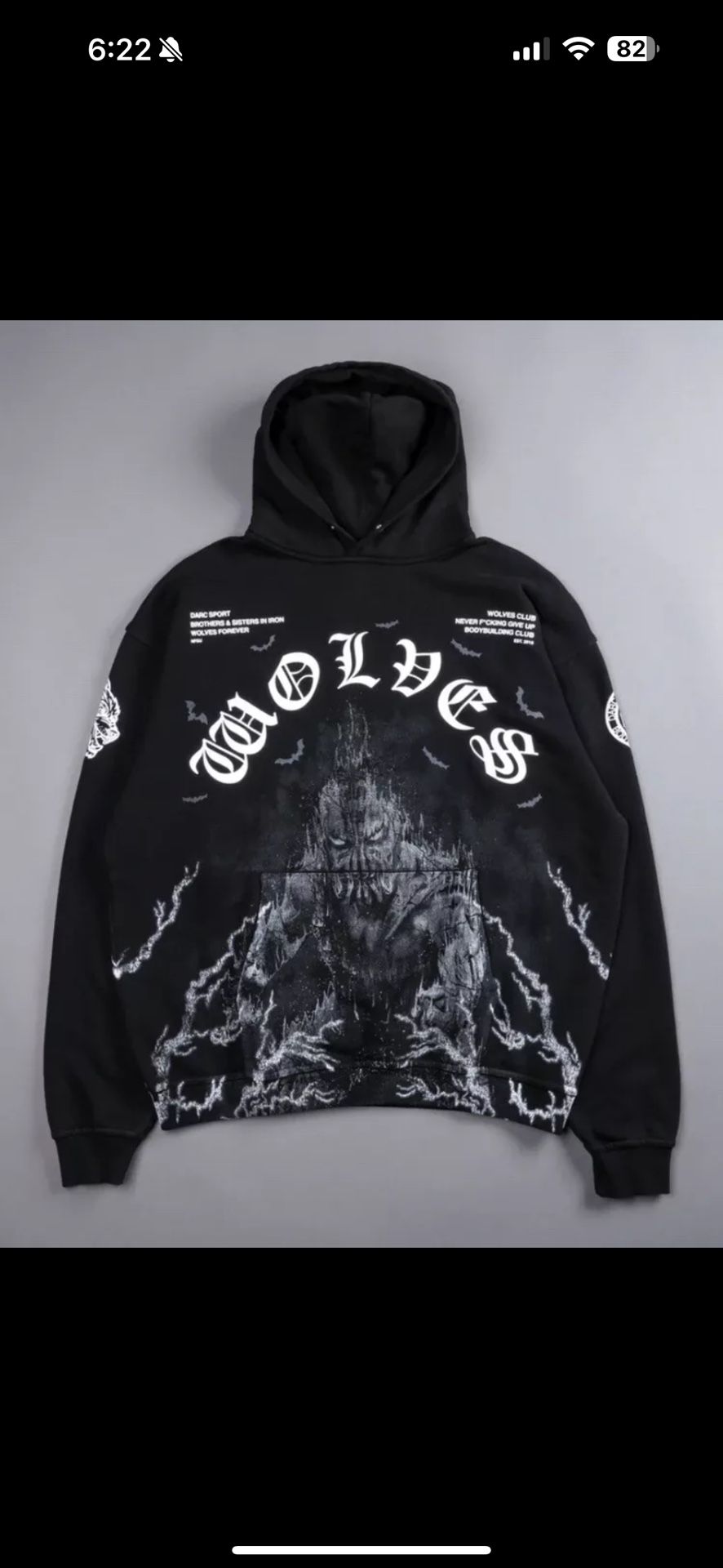 Darc Sport - Bane - Batman Sweater Hoodie - Large New